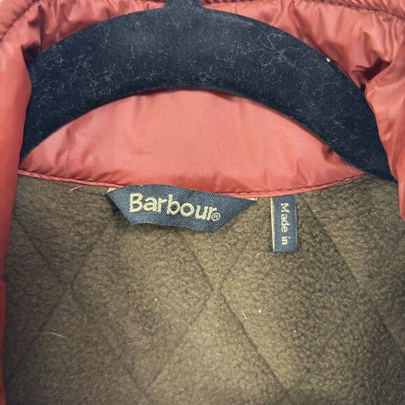 BARBOUR Wray Gilet Quilted Vest in Deep Claret Red Zip Snap Overlay Women's 4 - Picture 8 of 12